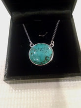 Charger l&#39;image dans la galerie, Sterling Silver Round Turquoise Necklace
