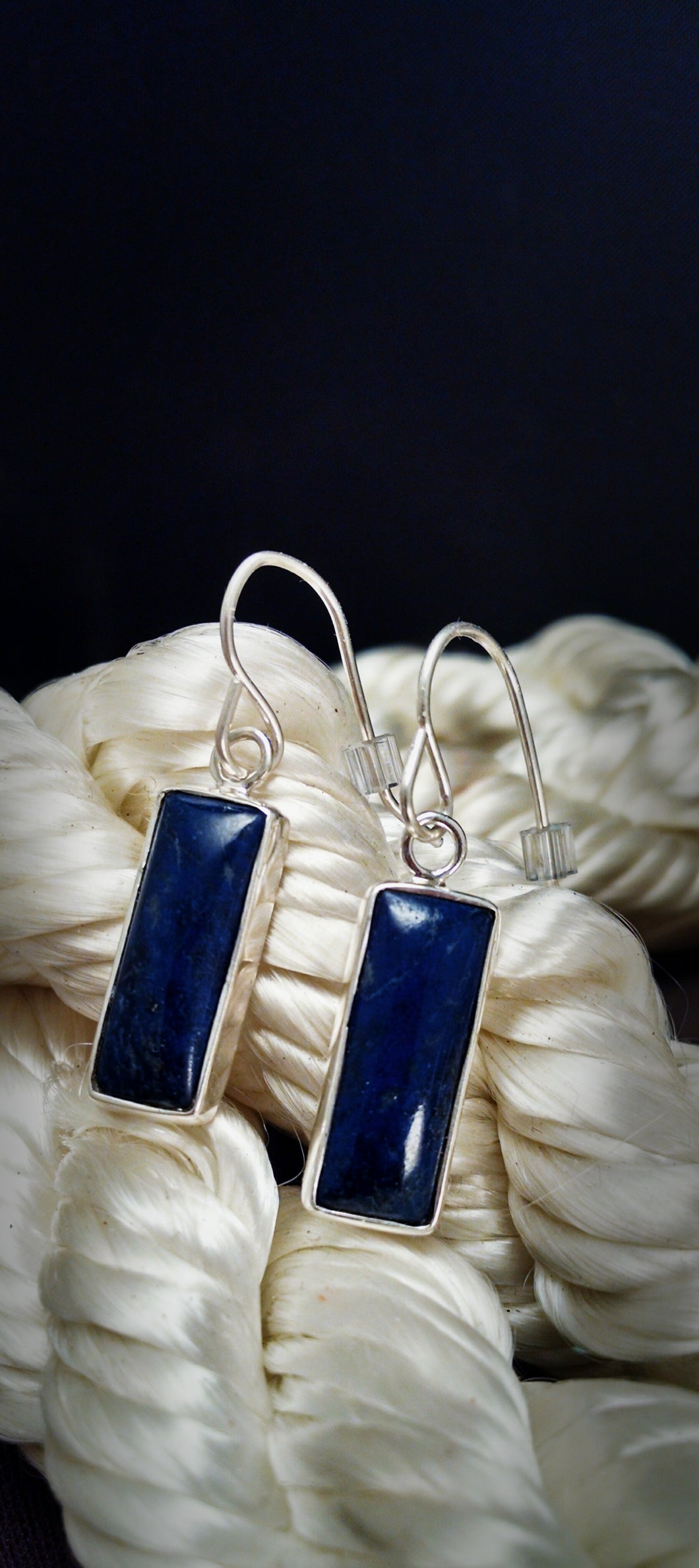 Sterling Silver Lapis Earrings